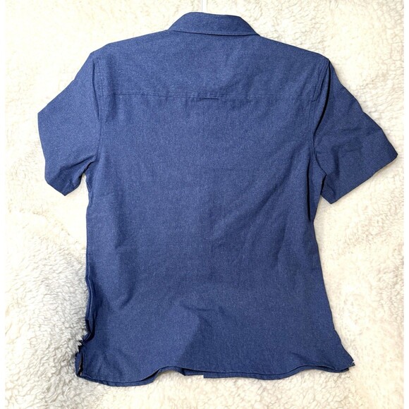 Margaritaville Casual Button Down Collard Men's Shirt Twilight Blue Beach Size M - Picture 4 of 4